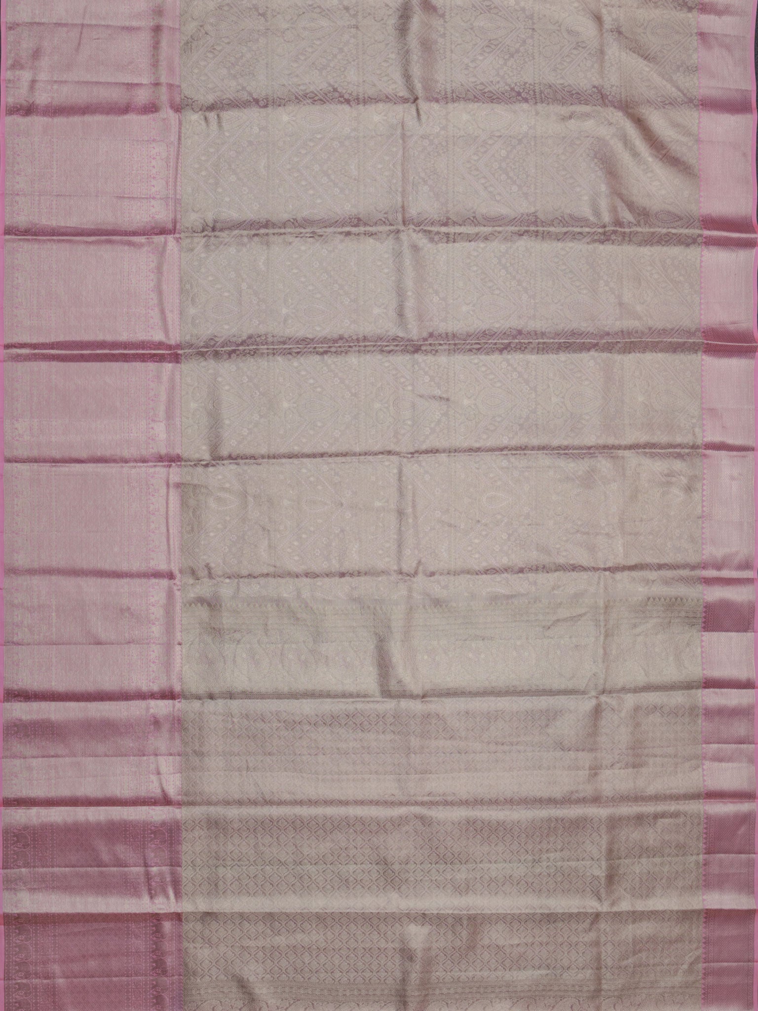 Kanjeevaram Tissue Kanchi Pattu All Over Weave Baby Pink