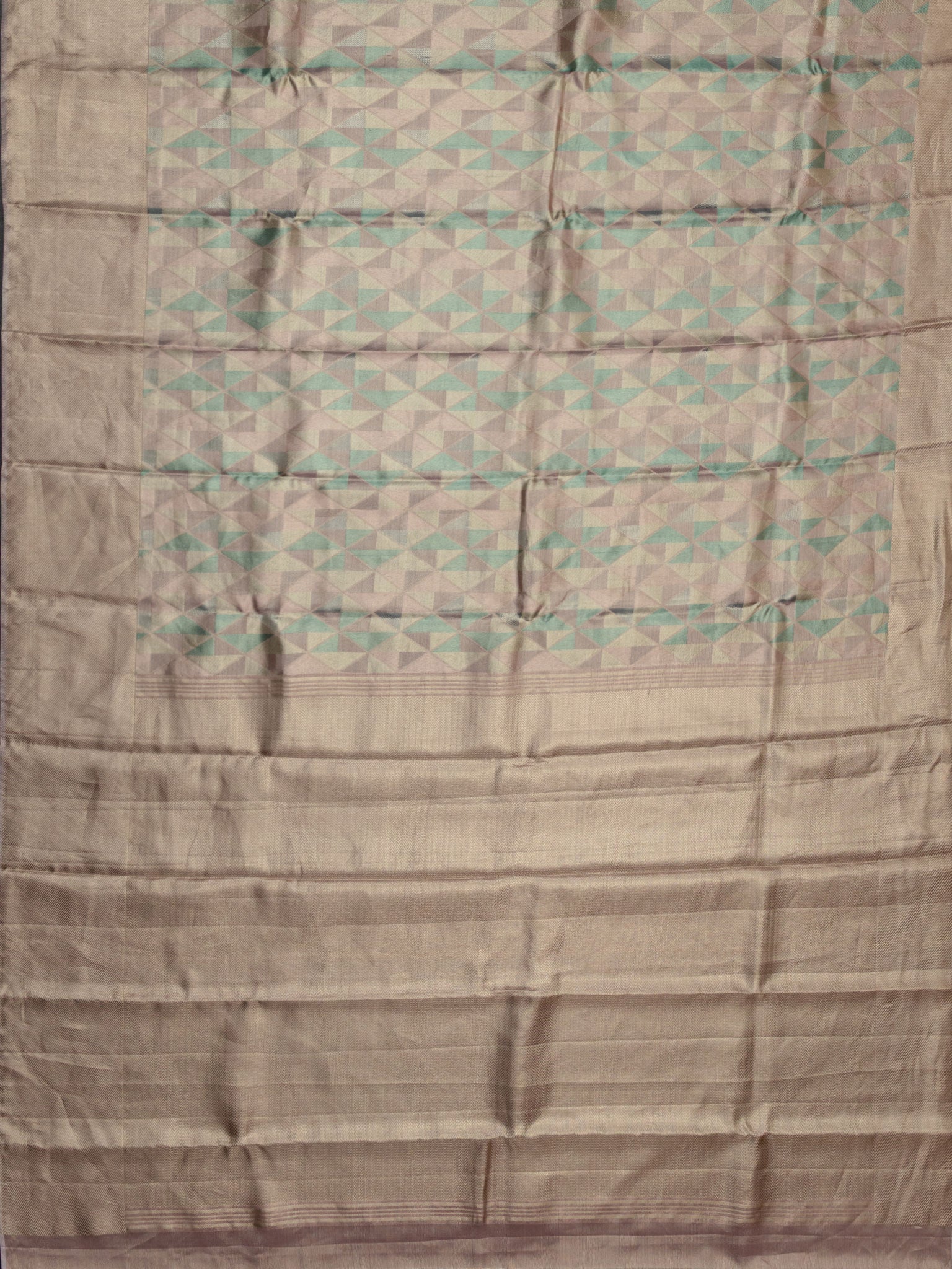 Kanjeevaram Tissue Kanchi Pattu All Over Geometric Weave Lilac
