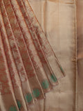 Kanjeevaram Tissue Kanchi Pattu All Over Geometric Weave Pink