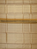 Kanjeevaram Kanchi Pattu Matte Finish Cream Matte Yellow Base