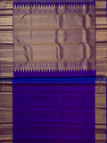 Kanjeevaram Kanchi Pattu All Over Butta Gold Zari With Contrast Border (Talambralu) White + Purple