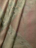 Kanjeevaram Tissue Kanchi Pattu All Over Geometric Weave Ice Blue