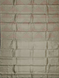 Kanjeevaram Tissue Kanchi Pattu All Over Geometric Weave Ice Blue