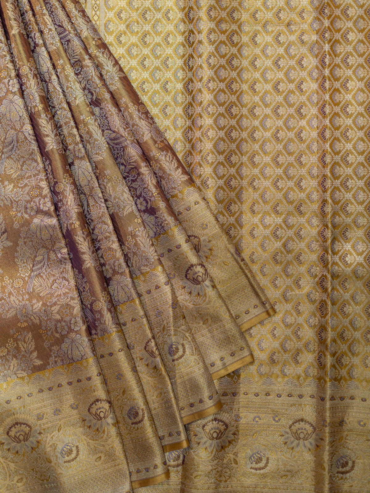 Kanjeevaram Tissue Kanchi Pattu All Over Maroon