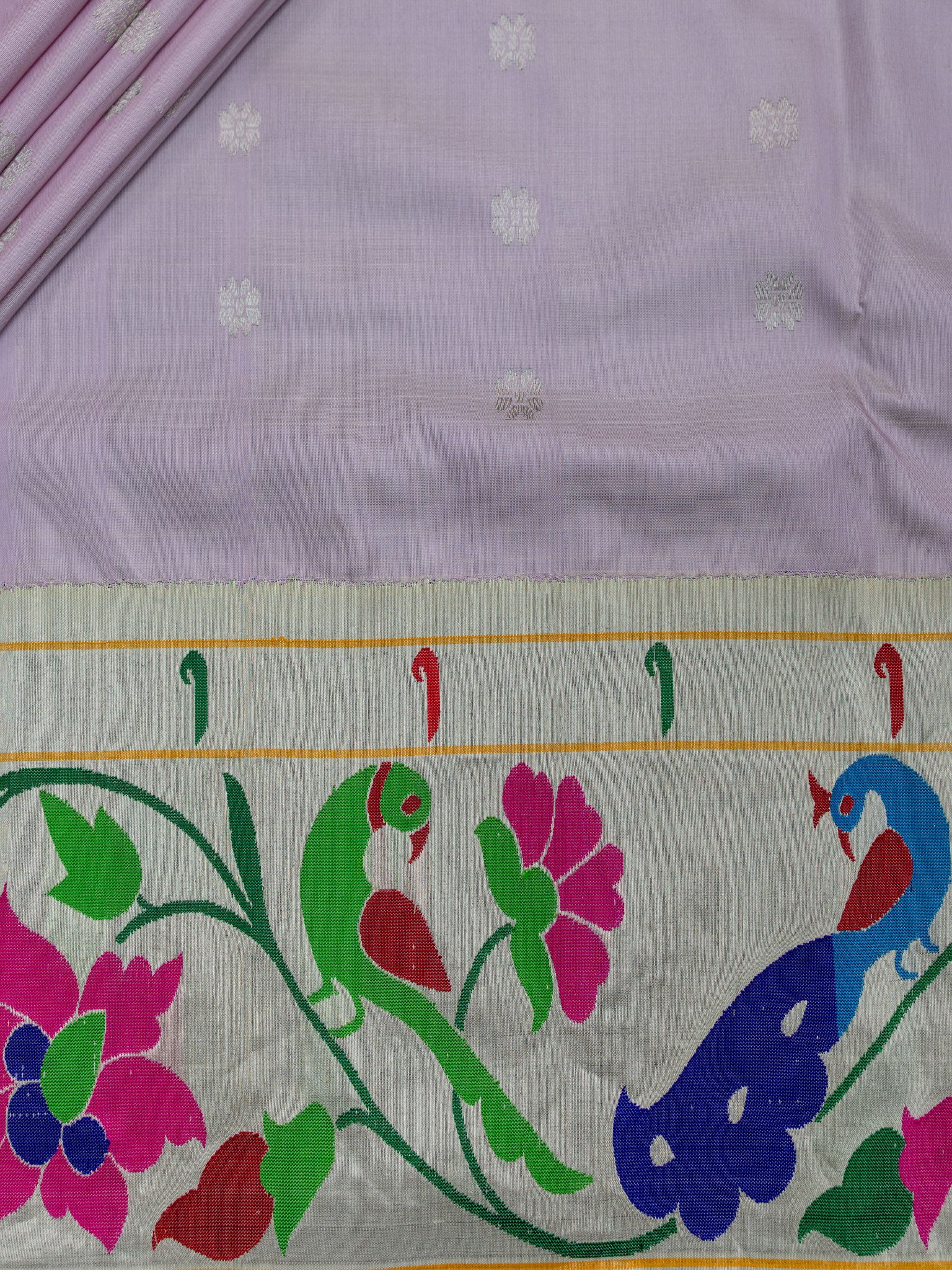 Weaves Paithani Saree With Contrast Border