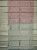 Kanjeevaram Tissue Kanchi Pattu All Over + Kanchi Border Pink + Ice Blue