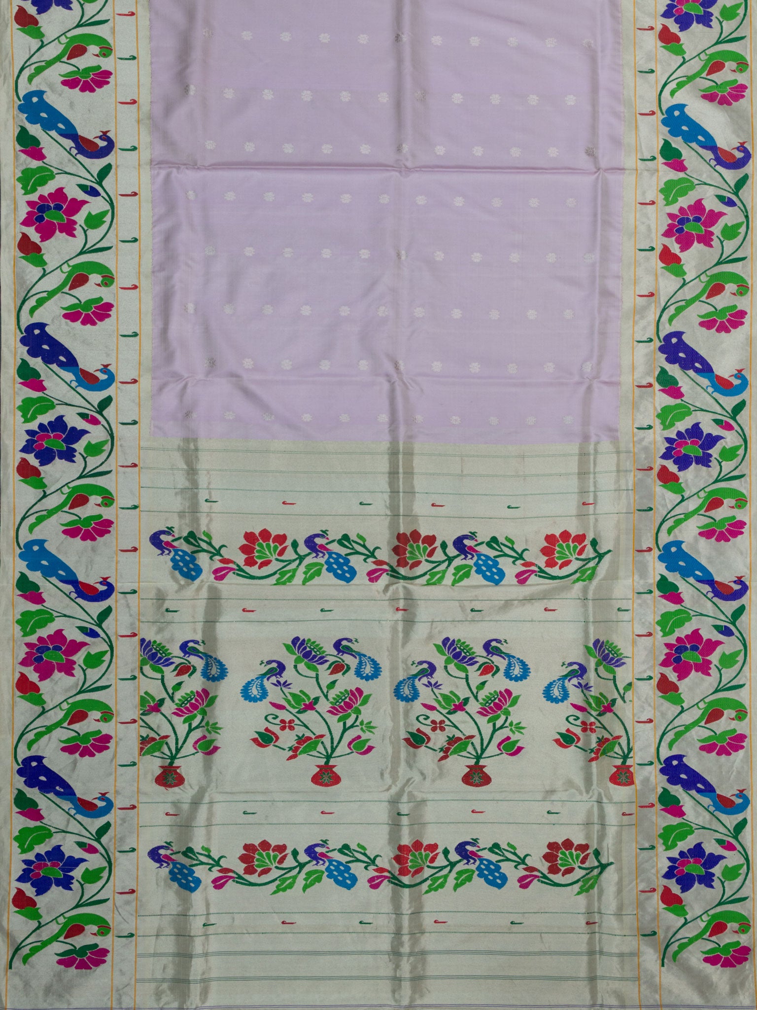 Weaves Paithani Saree With Contrast Border