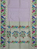 Weaves Paithani Saree With Contrast Border