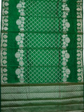 Green Chiniya Silk Saree – All Over Gold Zari Weave With Self Border