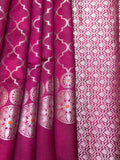 Purple Chiniya Silk Saree – All Over Gold Zari Weave With Self Border