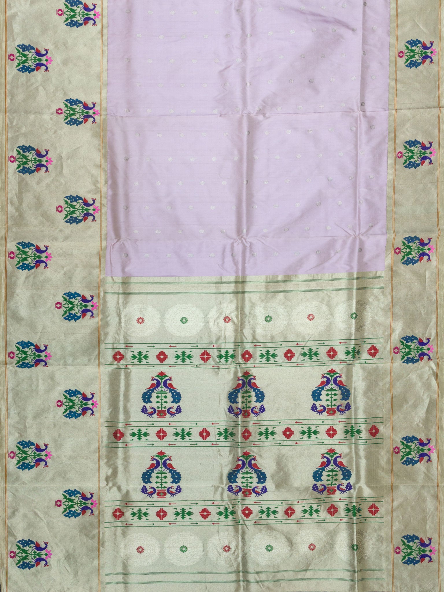 Weaves Paithani Saree With Contrast Border