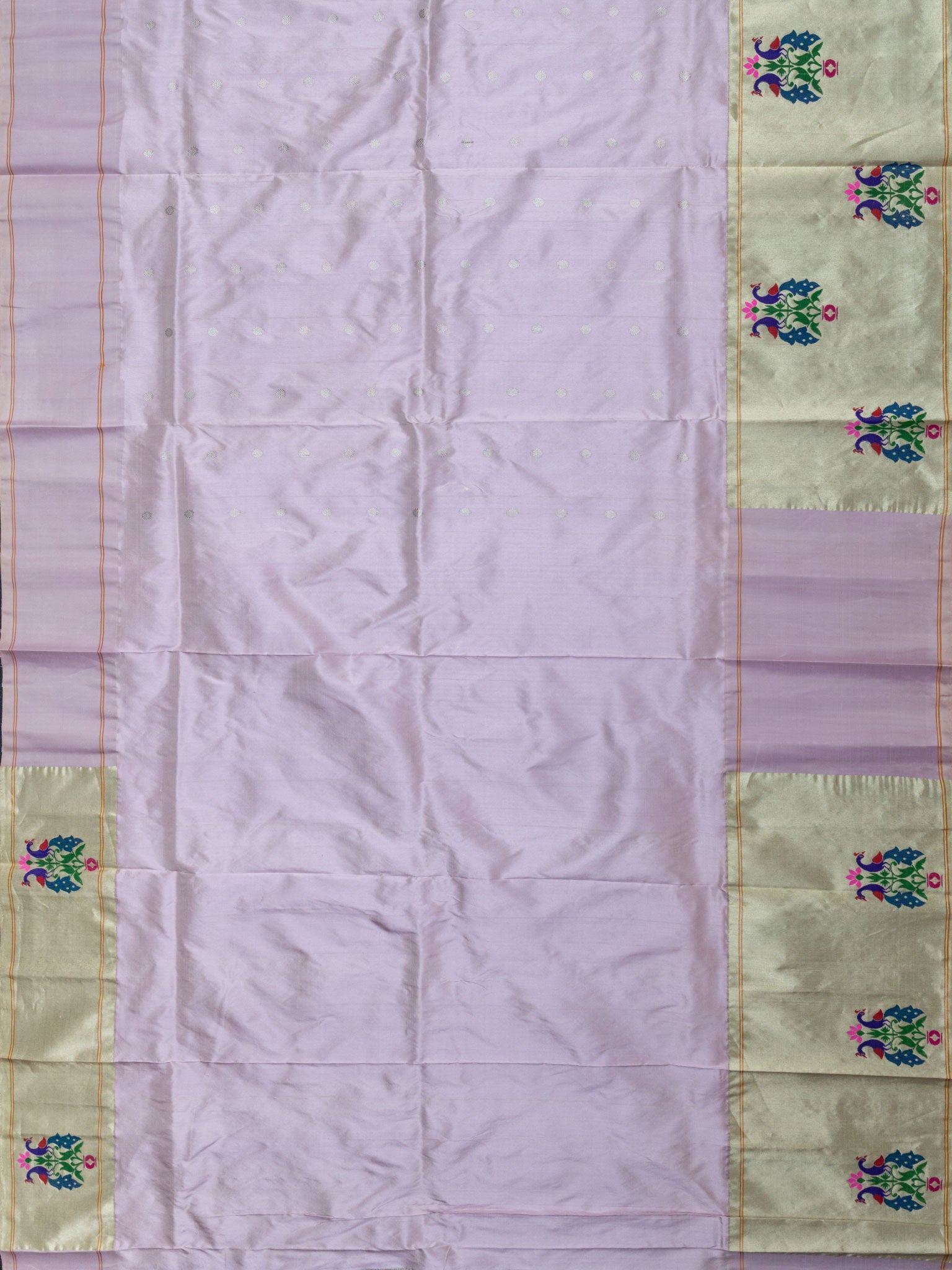 Weaves Paithani Saree With Contrast Border
