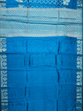Anandha Blue Chiniya Silk Saree With All Over Weave And Self Gold Zari