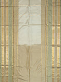 Soft Silk Tripura Pattu Saree Beige Gold Silver Zari