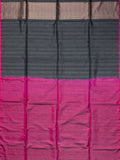Black Tripura Pattu Soft Silk Saree with Purple Blouse Piece