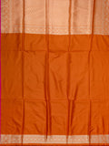 Orange Banarasi Jaal Saree with Gold Zari and Self Border