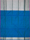 Banarasi Jaal Saree Copper Sulfate Blue Gold Zari
