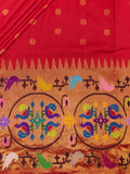 Weaves Paithani Saree With Contrast Border