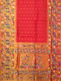 Weaves Paithani Saree With Contrast Border