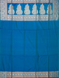 Copper Sulfate Blue Banarasi Jaal Saree with Gold Zari