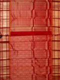 Kanjeevaram Kanchi Pattu All Over Butta Gold Zari With Contrast Border & Edgeing (Talambralu) Cream + Red