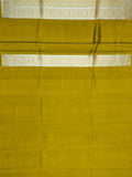 Turmeric Yellow Chiniya Silk Saree – All Over Silver Zari Weave Design