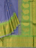 Weaves Gadwal Pattu With Contrast Border With Temple Border With Butta