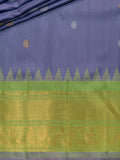 Weaves Gadwal Pattu With Contrast Border With Temple Border With Butta