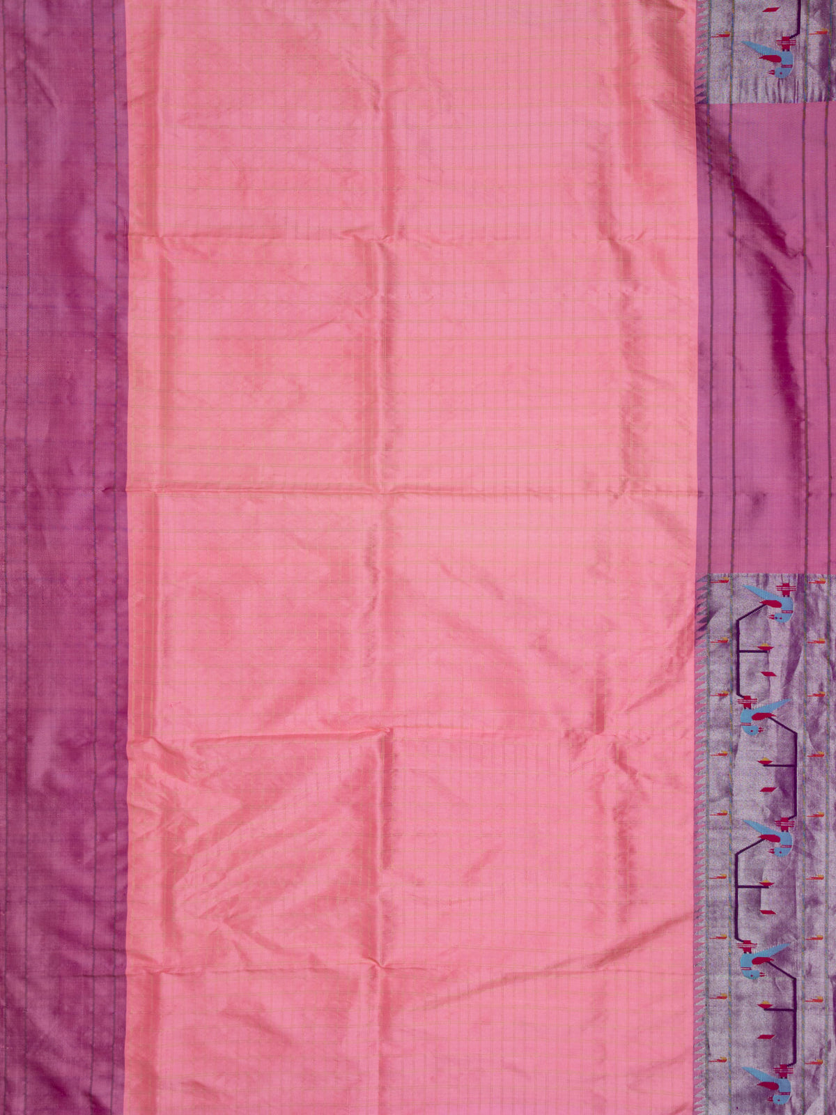 Weaves Paithani Saree With Contrast Border