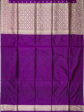 Banarasi Butta Saree Purple Gold Zari Self Border