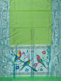 Weaves Paithani Saree With Contrast Border