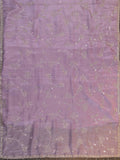 Fancy Tissue Satin Crepe All Over Work Lavender