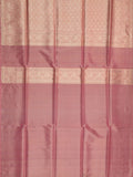 Baby Pink Banarasi Jaal Saree with Gold Zari Border