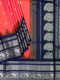 Weaves Gadwal Pattu With Contrast Border With Temple Border With Butta
