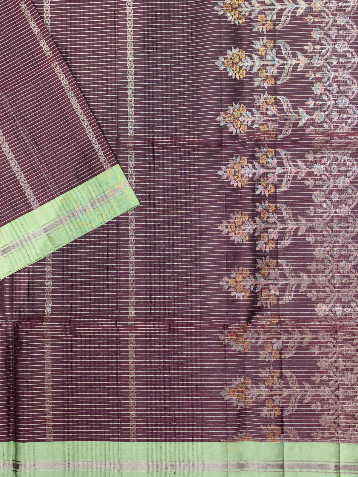 Wine Tripura Pattu Soft Silk Saree with Self Unstitched Blouse