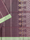 Wine Tripura Pattu Soft Silk Saree with Self Unstitched Blouse