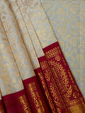 Kanjeevaram All Over Butta Gold Zari With Contrast Border (Talambralu)