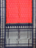 Weaves Gadwal Pattu With Contrast Border With Temple Border With Butta