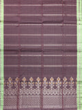 Wine Tripura Pattu Soft Silk Saree with Self Unstitched Blouse