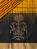 Soft Silk Tripura Pattu Saree Yellow Black