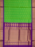 Weaves Gadwal Pattu With Contrast Border With Temple Border