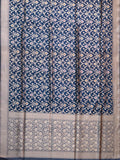 Weaves Banarasi Banarasi Jaal Navy Blue