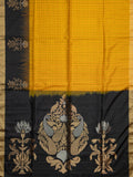 Soft Silk Tripura Pattu Saree Yellow Black