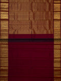 Kanjeevaram Kanchi Pattu All Over Butta Zari With Contrast Border (Talambralu) Cream + Maroon