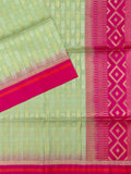 Rani Pink Tripura Pattu Soft Silk Saree with Self Unstitched Blouse