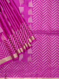 Soft Silk Tripura Pattu Saree Magenta Unstitched