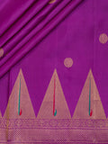 Weaves Gadwal Pattuwith Temple Border With Butta