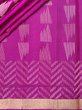 Soft Silk Tripura Pattu Saree Magenta Unstitched