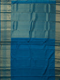 Kanjeevaram Kanchi Pattu All Over Butta Zari With Contrast Border (Talambralu) Cream + Blue