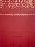 Red Banarasi Butta Saree with Gold Zari Border